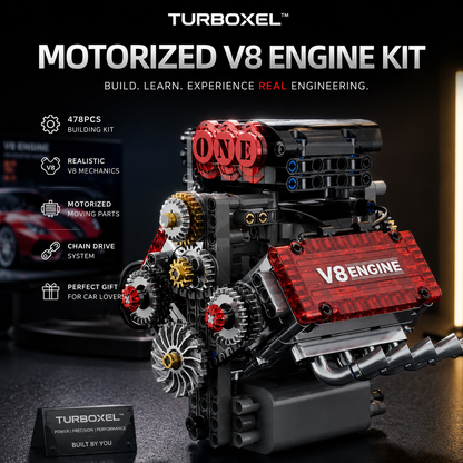 Turboxel™ Motorized V8 Engine Builder Kit