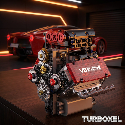 Turboxel™ Motorized V8 Engine Builder Kit