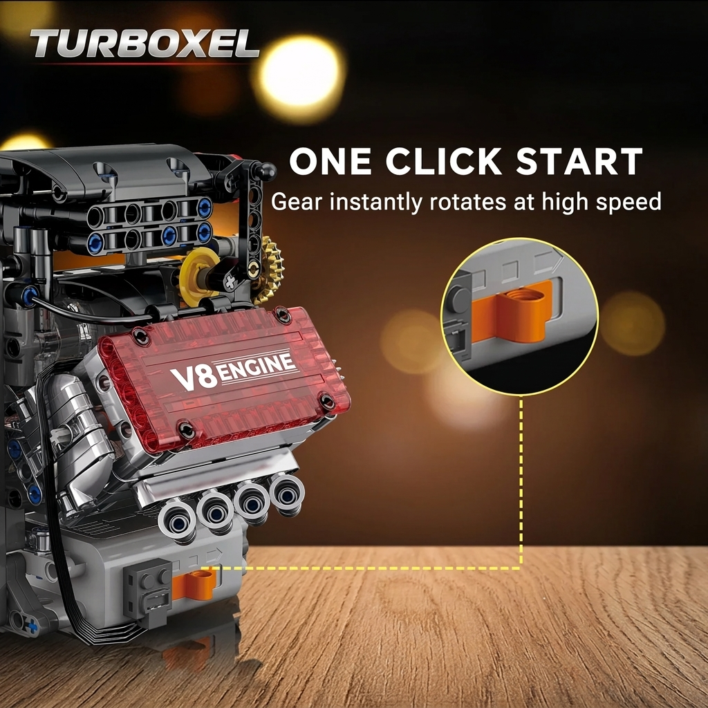 Turboxel™ Motorized V8 Engine Builder Kit